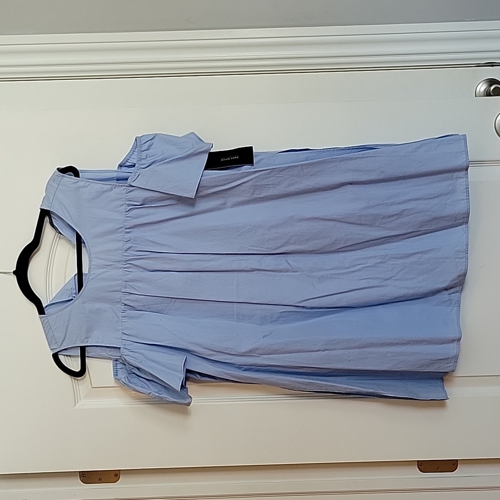 Zara Light Blue of the shoulder Skort